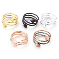 Titantium Steel Finger Ring, Titanium Steel, galvanizált, divat ékszerek & egynemű, több színt a választás, 41mm, Által értékesített PC