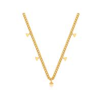 Tibetan Style Jewelry Necklace, with 4.5cm extender chain, Triangle, gold color plated, fashion jewelry & for woman, golden, nickel, lead & cadmium free, 2mm, Length:Approx 37.4 cm, Sold By PC