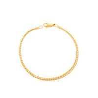 Tibetan Style Bracelet, gold color plated, fashion jewelry & for woman, golden, nickel, lead & cadmium free, 3mm, Length:Approx 17.7 cm, Sold By PC