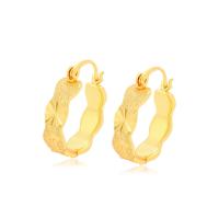 Tibetan Style Drop Earrings, Donut, gold color plated, fashion jewelry & for woman, golden, nickel, lead & cadmium free, 6x20mm, Sold By Pair