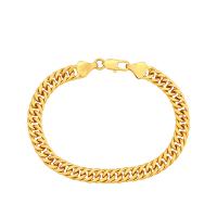 Bracelet en alliage de zinc, Placage de couleur d'or, le style de punk & pour femme, doré, protéger l'environnement, sans nickel, plomb et cadmium, 6mm, Longueur Environ 17 cm, Vendu par PC