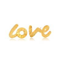 Zinc Alloy Stud Earring Alphabet Letter gold color plated fashion jewelry & for woman golden nickel lead & cadmium free  Sold By Pair