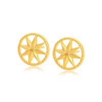 Zinc Alloy Stud Earring Eight Point Star gold color plated fashion jewelry & for woman golden nickel lead & cadmium free Sold By Pair