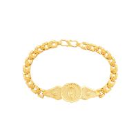 Bracelet en alliage de zinc, Placage de couleur d'or, bijoux de mode & pour femme, doré, protéger l'environnement, sans nickel, plomb et cadmium, 15mm, Longueur:Environ 18 cm, Vendu par PC