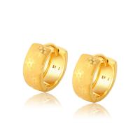 Tibetan Style Drop Earrings, Donut, gold color plated, fashion jewelry & for woman, golden, nickel, lead & cadmium free, 6x13mm, Sold By Pair