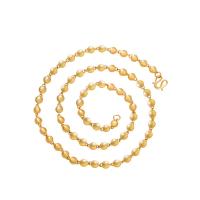 Zinc Alloy Jewelry Necklace Copper Alloy Round gold color plated fashion jewelry & for man golden nickel lead & cadmium free 6mm Length Approx 60 cm Sold By PC
