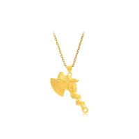 Zinc Alloy Pendants Axe gold color plated DIY & for man golden nickel lead & cadmium free Sold By PC