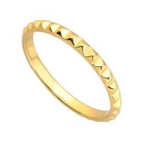 Палец кольцо из нержавеющей стали, Нержавеющая сталь 304, 18K золотым напылением, разный размер для выбора & Женский, размер:6-8, продается PC