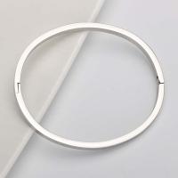 Titanium Steel Bracelet & Bangle, fashion jewelry & for woman, original color, 60mm, Sold By PC