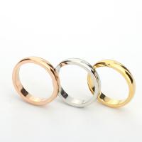 Titantium Steel fingerring, Titanium Stål, forskellig størrelse for valg & for kvinde, flere farver til valg, Størrelse:4-10, Solgt af PC