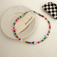 Mode Halskette, Lampwork, mit Natürlicher Kies & Natürliche kultivierte Süßwasserperlen & Kristall & Messing, Modeschmuck & für Frau, keine, Länge:ca. 45 cm, verkauft von PC