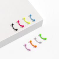 Stainless Steel Ear Piercing Jewelry 304 Stainless Steel painted fashion jewelry & for woman mixed colors 14mm Sold By Set