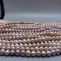 Perlas Arroz Freshwater, Perlas cultivadas de agua dulce, Bricolaje, multicolor, 7-8mm, Vendido para aproximado 15 Inch Sarta