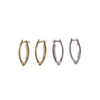 Messing Tropfen Ohrringe, mit Kunststoff Perlen, plattiert, für Frau, keine, frei von Nickel, Blei & Kadmium, 30mm, verkauft von Paar