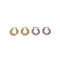 真鍮Leverbackイヤリング, 銅, 多角形, メッキ, 女性用, 無色, ニッケル、鉛、カドミウムフリー, 21x24mm, 売り手 ペア