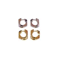 Brass Huggie Hoop Earring, plated, for woman, more colors for choice, nickel, lead & cadmium free, 18x23mm, Sold By Pair