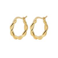Brass Leverback Earring, Donut, gold color plated, for woman, golden, nickel, lead & cadmium free, 16x18mm, Sold By Pair