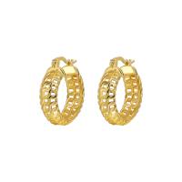 Brass Leverback Earring Donut plated for woman nickel lead & cadmium free Sold By Pair