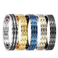 Titanium armbanden, Titanium Staal, plated, mode sieraden & voor de mens, meer kleuren voor de keuze, 12mm, Verkocht door PC