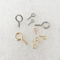 Stainless Steel Eyepins, 304 Stainless Steel, plated, DIY & different size for choice, more colors for choice, 100PCs/Bag, Sold By Bag