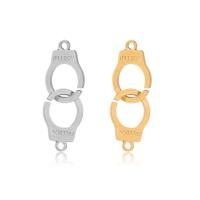 Stainless Steel Pendants, 304 Stainless Steel, Handcuffs, plated, fashion jewelry & Unisex, more colors for choice, 40x15mm, Sold By PC