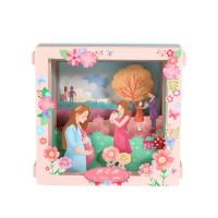 Paper 3D Greeting Card, DIY & 3D effect, 155x150mm, Sold By PC