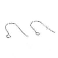 304 Stainless Steel Earring Hook, DIY & different size for choice, original color, Sold By PC