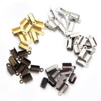 Stainless Steel Ribbon Crimp End, Iron, different size for choice, more colors for choice, nickel, lead & cadmium free, 100PCs/Bag, Sold By Bag