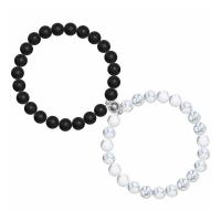 Quelques Bracelet à et Bangle, pierre gemme, avec Aimant, 2 pièces & bijoux de mode & unisexe, 8mm, Longueur:Environ 6-8.2 pouce, Vendu par fixé