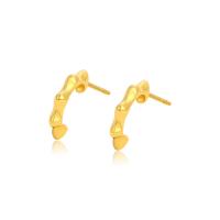Zinc Alloy Stud Earring Letter C gold color plated fashion jewelry & for woman golden nickel lead & cadmium free Sold By Pair
