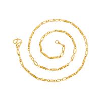 Tibetan Style Jewelry Necklace, gold color plated, fashion jewelry & Unisex, golden, nickel, lead & cadmium free, 3mm, Length:Approx 50 cm, 6PCs/Bag, Sold By Bag