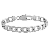 Tibetan Style Bracelet, platinum color plated, fashion jewelry & punk style & Unisex, platinum color, nickel, lead & cadmium free, 8mm, Length:Approx 19 cm, Sold By PC