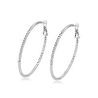 Tibetan Style Drop Earrings, Donut, platinum color plated, fashion jewelry & different size for choice & for woman, platinum color, nickel, lead & cadmium free, 2mm, Sold By Pair