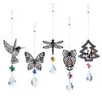 Hanging Ornaments, Crystal, with 304 Stainless Steel, hollow, more colors for choice, 317.50mm, Sold By PC