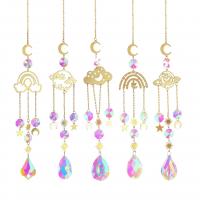 Hanging Ornaments, Crystal, with Iron, hollow, more colors for choice, 300mm, Sold By PC