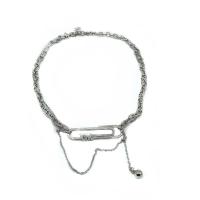Titanstahl Halskette, Kilt Pin, Modeschmuck & unisex, originale Farbe, Länge:ca. 40 cm, verkauft von PC