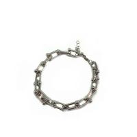 Bracelet d'acier titane, bijoux de mode & pour homme, couleur originale, Longueur:Environ 7-8 pouce, Vendu par PC