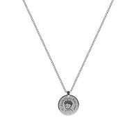 Titanium stål halskæde, Oval, mode smykker & Unisex, oprindelige farve, Længde Ca. 60 cm, Solgt af PC