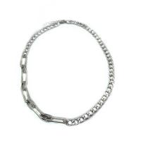 Collar de Acero Titanio, Partículas de acero, estilo punky & para hombre, color original, longitud:aproximado 50 cm, Vendido por UD