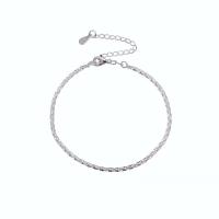 Brass Bracelet & Bangle thick silver plated Korean style & for woman nickel lead & cadmium free Length Approx 6-7 Inch Sold By PC