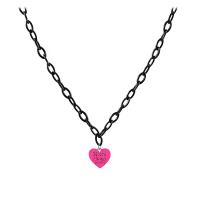 Collar de Aleación de Zinc, con 5cm extender cadena, Corazón, chapado, con el patrón de la letra & para mujer, libre de níquel, plomo & cadmio, longitud aproximado 42 cm, Vendido por UD