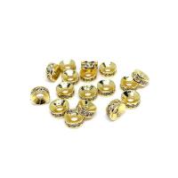 Brass Spacer Beads plated DIY & micro pave cubic zirconia nickel lead & cadmium free Approx 2.2mm Sold By PC