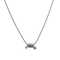 Collar de Acero Titanio, Partículas de acero, con 5cm extender cadena, Joyería & unisexo & cadena de la serpiente, color original, longitud:aproximado 41 cm, Vendido por UD