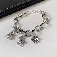 925 Sterling Silver Bangle Bracelet, platinum color plated, for woman, Length:Approx 6.7 Inch, Sold By PC