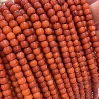 Perles en corail naturel, Roue, DIY & normes différentes pour le choix, orange, Vendu par Environ 40 cm brin