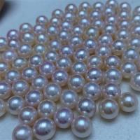 Runde ferskvandskulturperle Beads, Ferskvandsperle, du kan DIY, 7-7.5mm, Solgt af PC