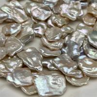 Barok ferskvandskulturperle Beads, Ferskvandsperle, du kan DIY, hvid, 18-19mm, Solgt af PC