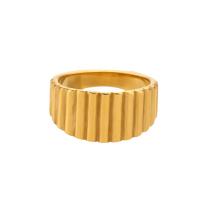 Stainless Steel Finger Ring, 304 Stainless Steel, Vacuum Ion Plating, different size for choice & for woman, golden, 21x10.30mm, Sold By PC