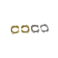 Brass Huggie Hoop Earring with Plastic Pearl plated for woman nickel lead & cadmium free Sold By Pair