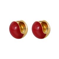 Brass Leverback Earring gold color plated for woman & enamel nickel lead & cadmium free Sold By Pair